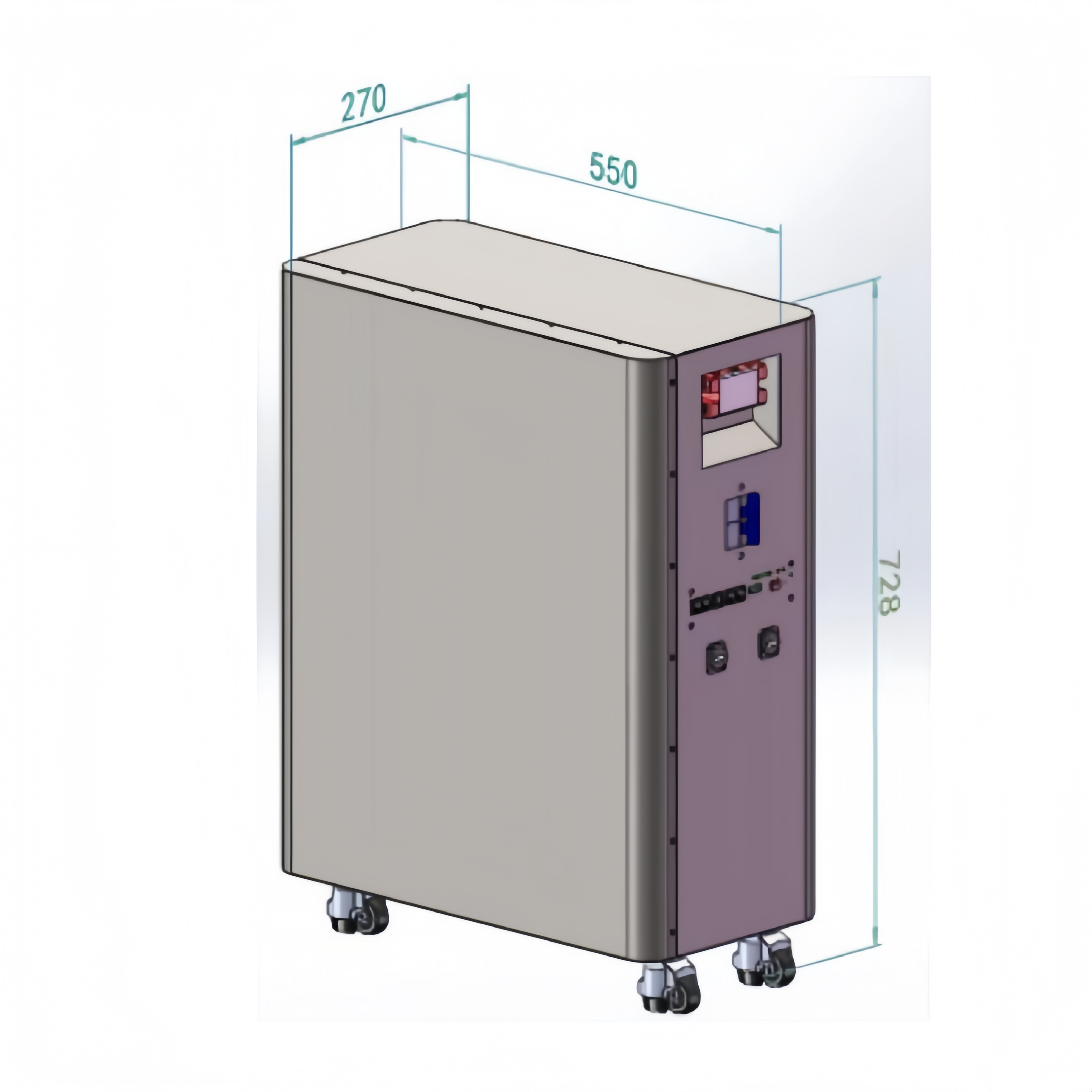 BEIAN BA-ESS-B280S16-F battery box dimension drawing