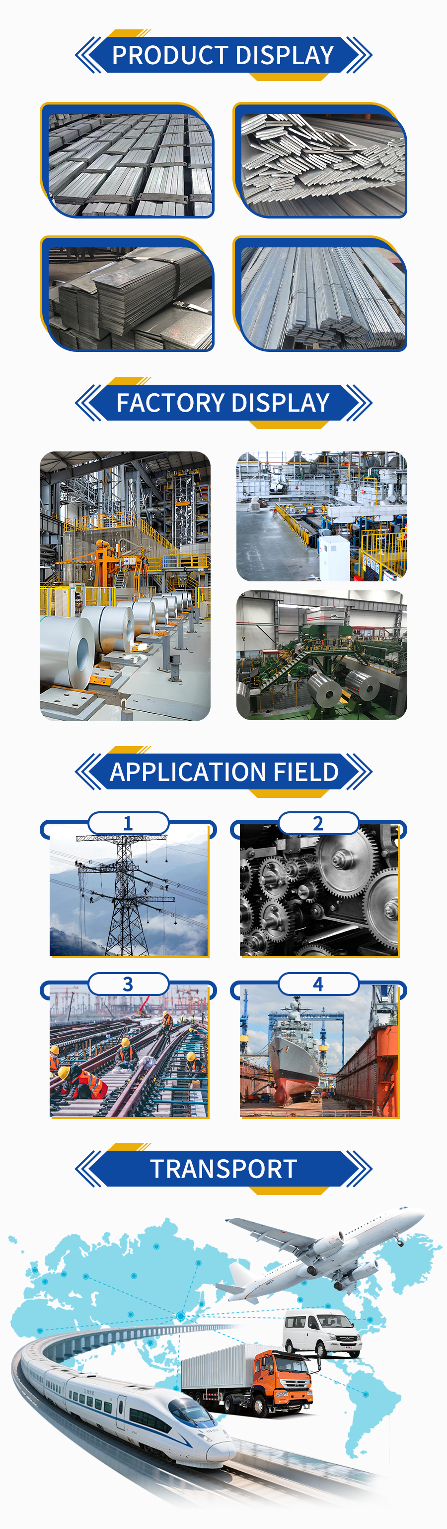 Galvanized flat steel