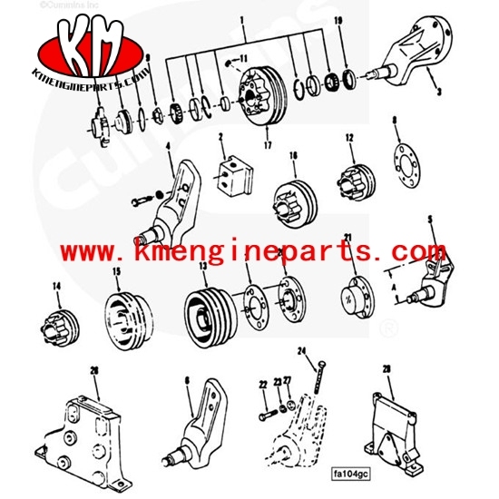 Genuine NT855 QSX15 ISX seal oil 3062393 200307 fan hub parts