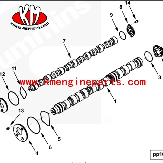 3104279 camshaft qsx15 engine parts