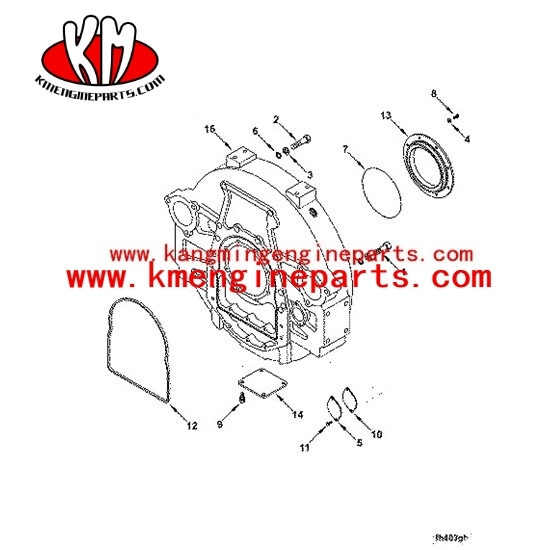 CCEC engine parts 4089902 kit, rear crank seal kta19