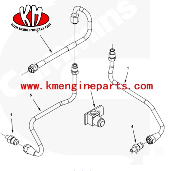 XCEC 2864402 Flexible Hose ISM QSM11 M11 engine parts