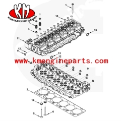 DCEC 4BT 6BT 5361593 5364892 engine cylinder head with valves 4936081