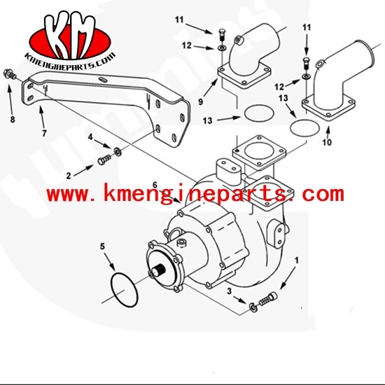 Chongqing 3393018 4314820 Sea Water Pump KTA38 kta50 engine parts