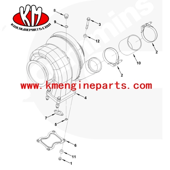 HX82 QSK19 turbocharger 4955345 3804494 3804730 4038024 5455598 engine parts for INDUSTRIAL