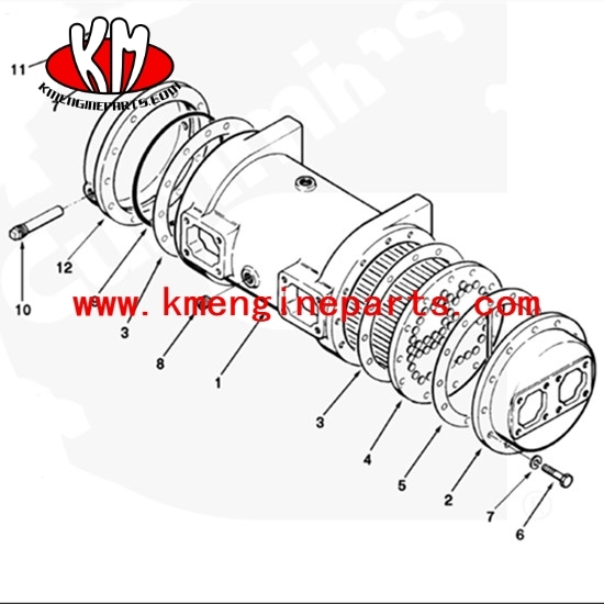 CCEC 3968807 3008844 Heat Exchanger KAT38 engine parts