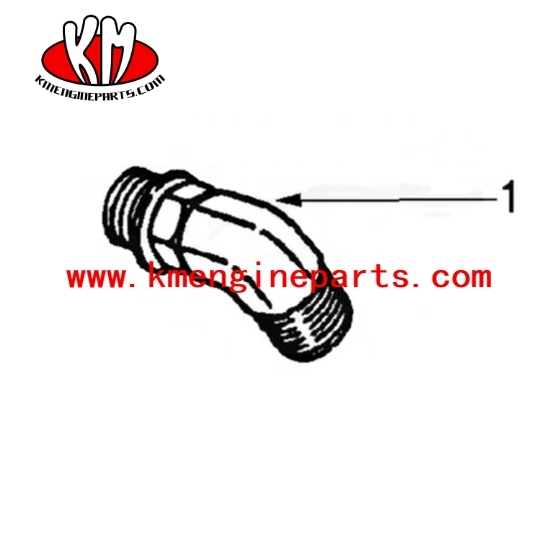 Chongqing nta855 engine parts 203848 elbow male union