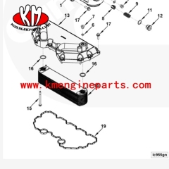 QSX15 ISX15 engine parts 4965482 4955830 Oil Cooler