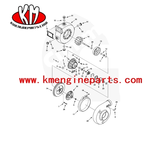 HX80M KTA19 turbocharger 3596959 3596960 3769994 4025301 engine parts for marine
