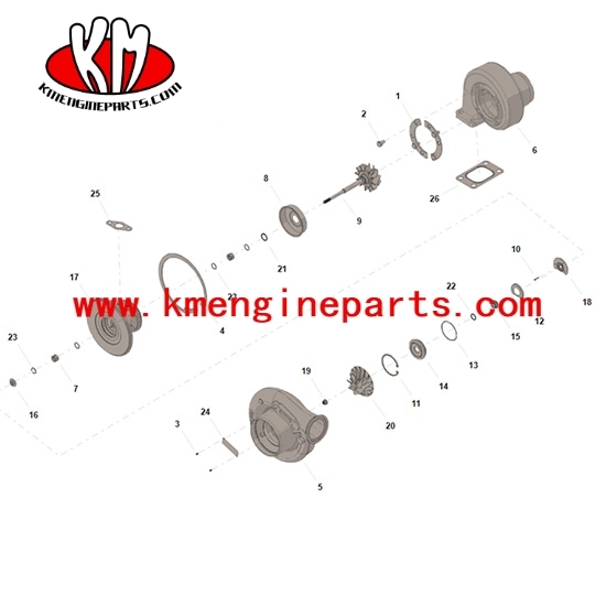 HX35 6BT turbocharger 3539697 3787001H 3590032 3539699 3804877 3539698 6735-81-8301 engine parts for INDUSTRIAL CD60R / PC220