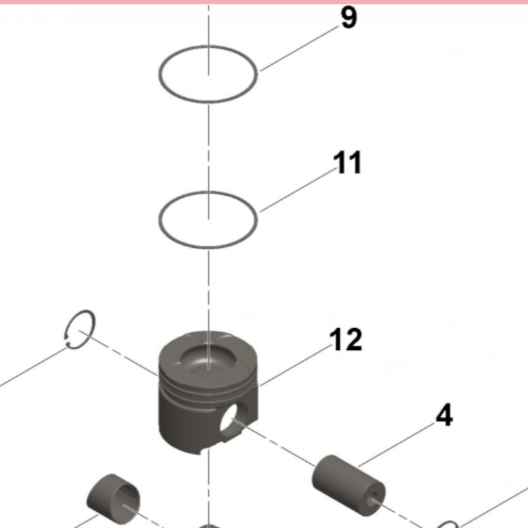Piston 6451191 for Genset Diesel Engine M12/M13 CM2880 XCE,Piston 6451191 for Genset Diesel Engine M12/M13 CM2880 XCE,Kangming Import and Export Trading Co.,Limited