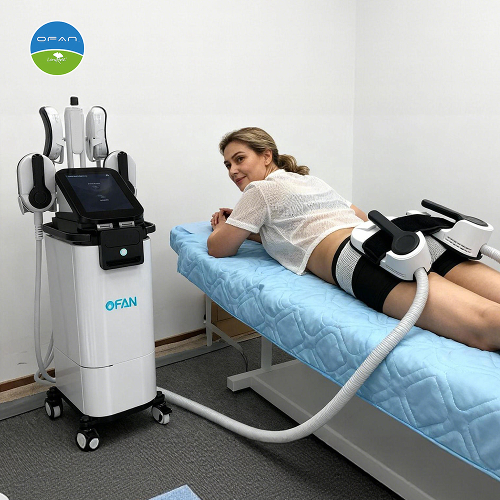 EMS Body Sculpting Machine 3500W 150Hz 4 Handles RF Slimming