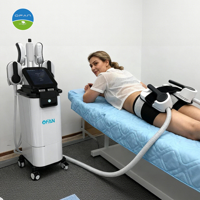 OFAN EMS Body Sculpting Machine 4 Handles 3500W 150Hz RF Muscle Building Device (Pro Max Stand Type)