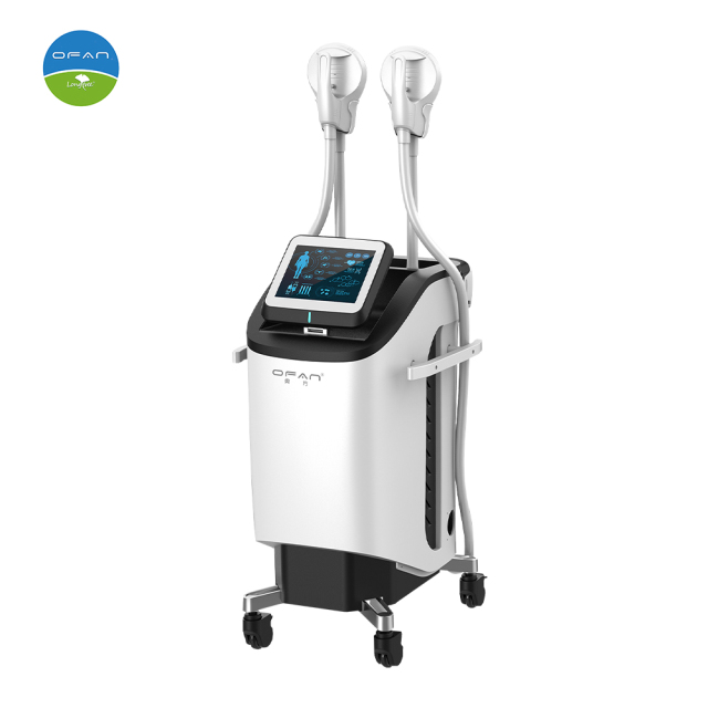 OFAN EMS RF Body Sculpting Machine 2 Handles Stand Type 50Hz