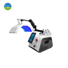 Portable 7 Color PDT LED Facial Skin Machine RF Microcurrent Ultrasonic Beauty Device,7 Color PDT LED RF Microcurrent Facial Beauty Machine for Skin Rejuvenation