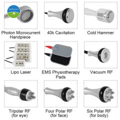 9 in 1 40K Cavitation RF Slimming Machine with Vacuum & Laser