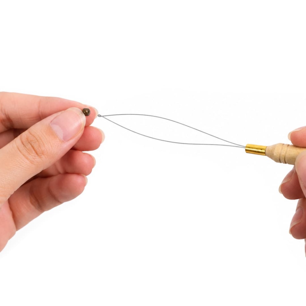 Pulling Hook Tool for Hair Extensions - Stainless Steel Micro Ring Threader