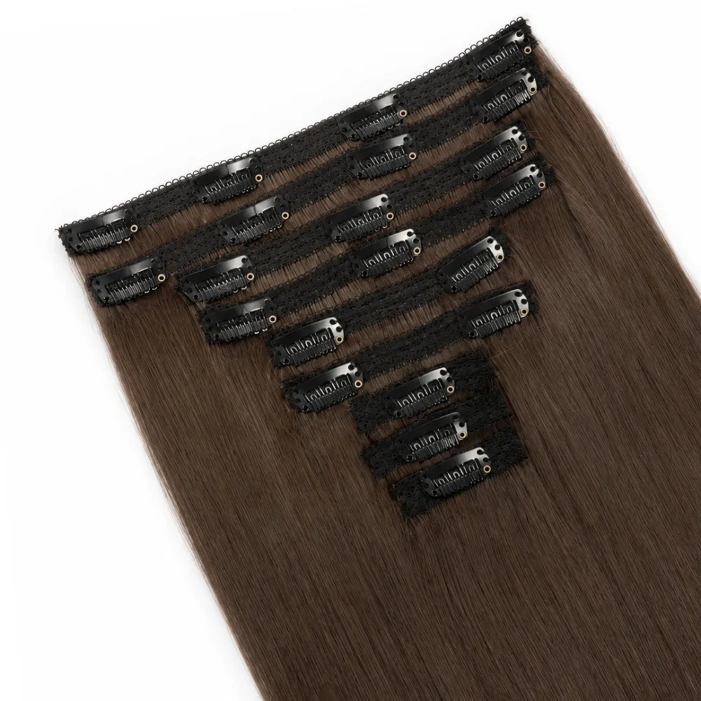 Seamless Clip-In Hair Extensions - #5 Hazelnut Brown (140g)