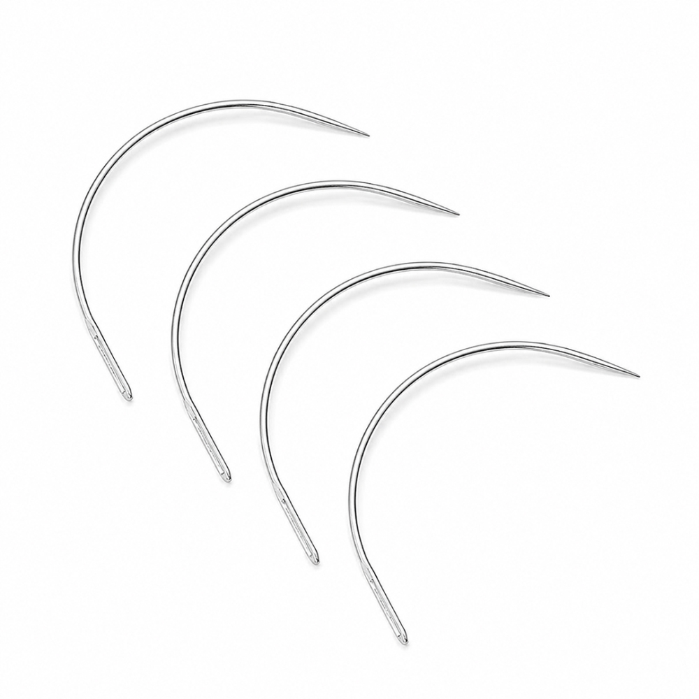 C-Shape Weaving Needles for Hair Extensions - 0.1mm, 50pcs/Pack