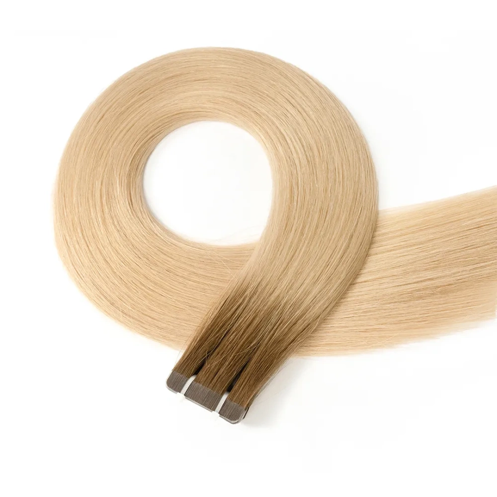R#7/16 Toffee Brown/Toffee Blonde Tape In-Luxury Hair Extensions