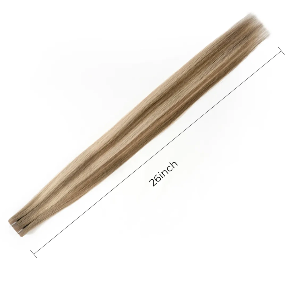 HB#6/650 Chestnut Brown/Misty Blonde Tape In-Luxury Hair Extensions
