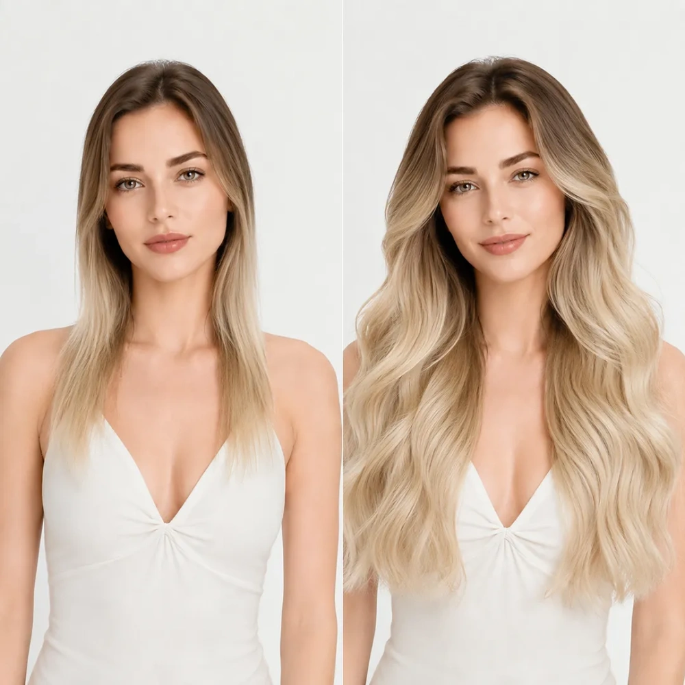 R#7/16 Toffee Brown/Toffee Blonde Tape In-Luxury Hair Extensions