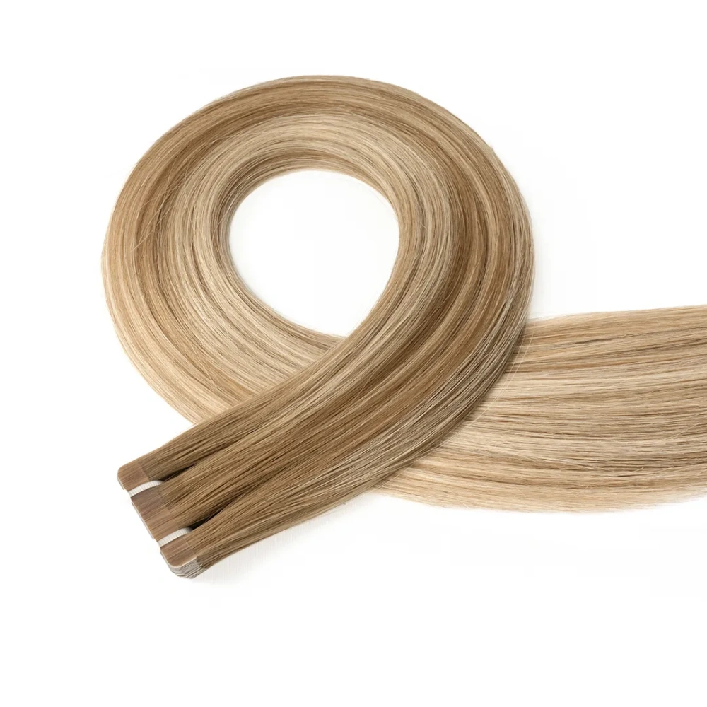 HB#8/8/60 Vanilla Latte Tape In-Luxury Hair Extensions
