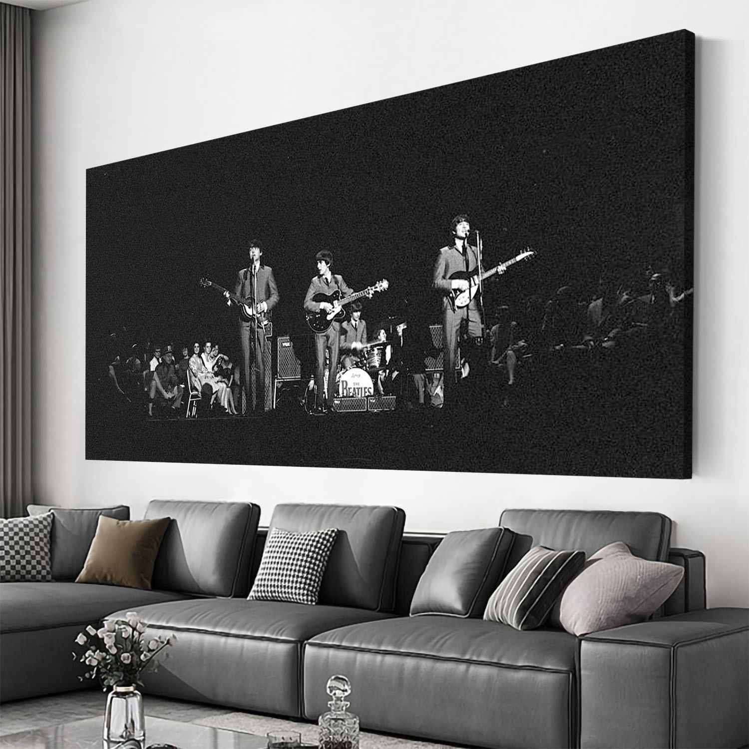 The Beatles 1964 Us Tour Canvas Wall Art