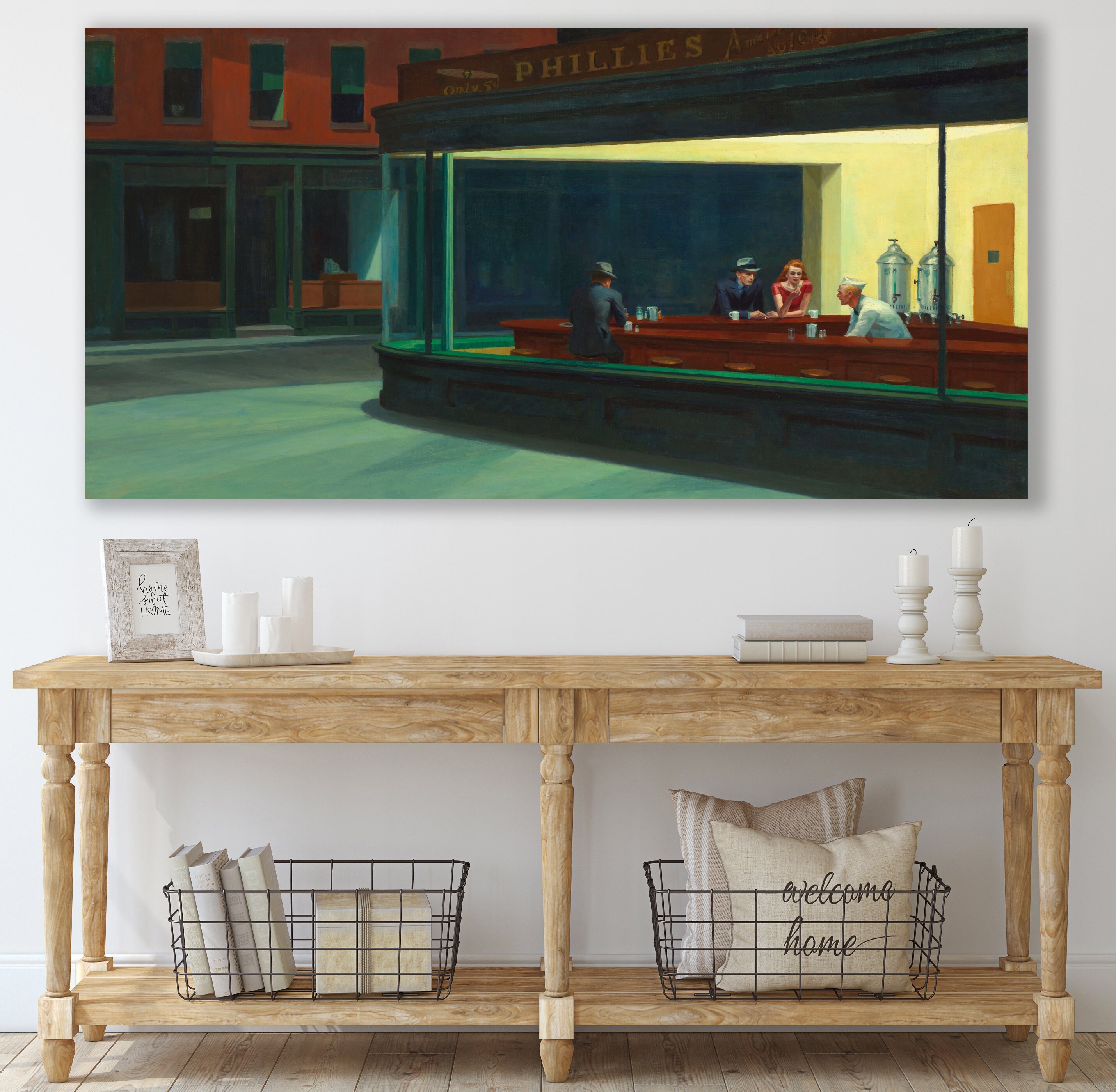 Nighthawks by Edward Hopper Canvas Wall Art