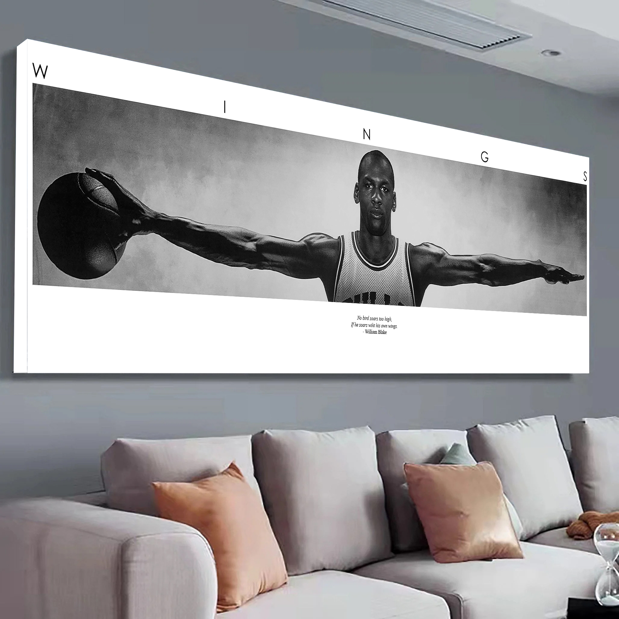 Michael Jordan Wings Poster Canvas Wall Art