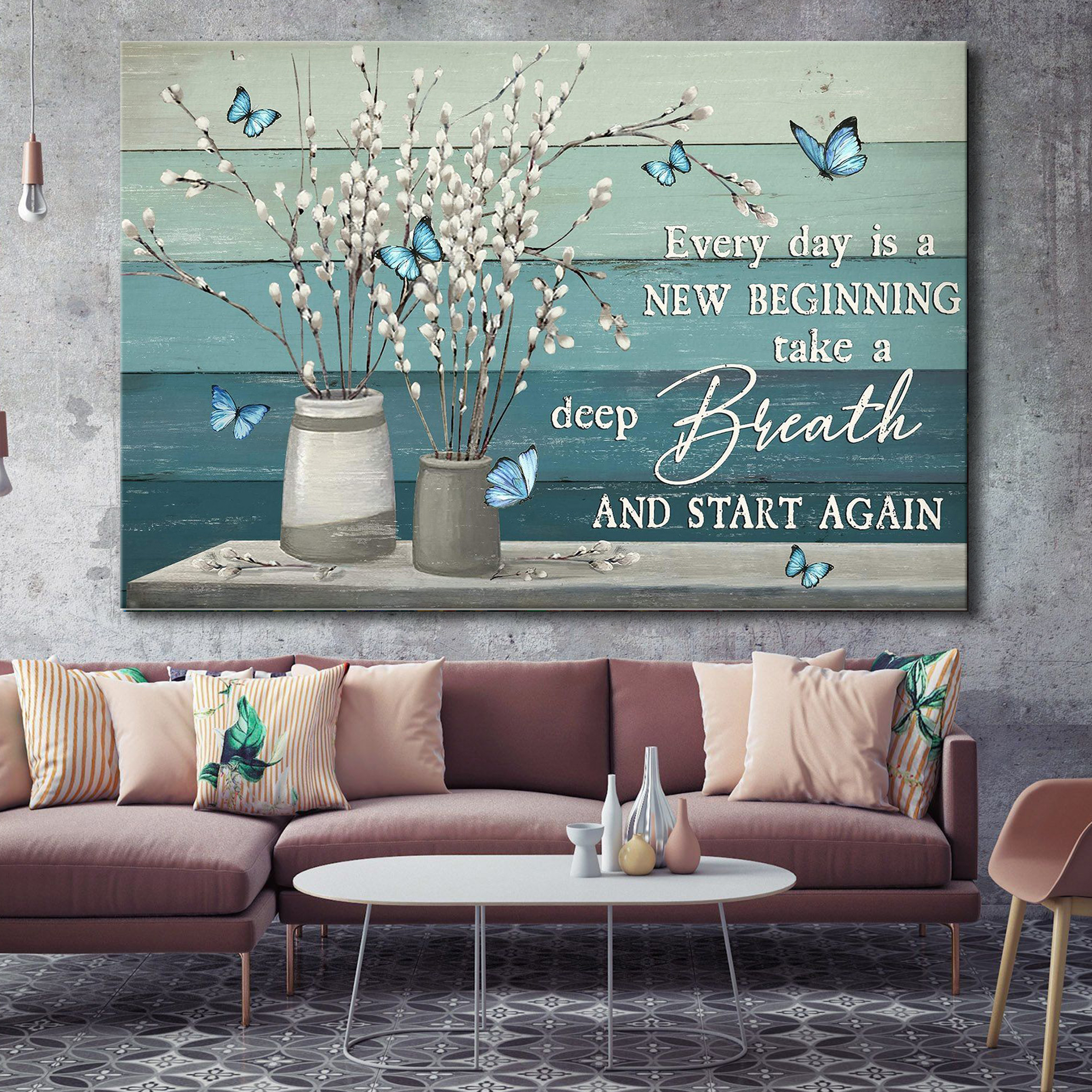 Every day is a new beginning Canvas Wall Art