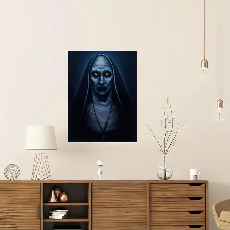 The Nun horror Poster Canvas Wall Art