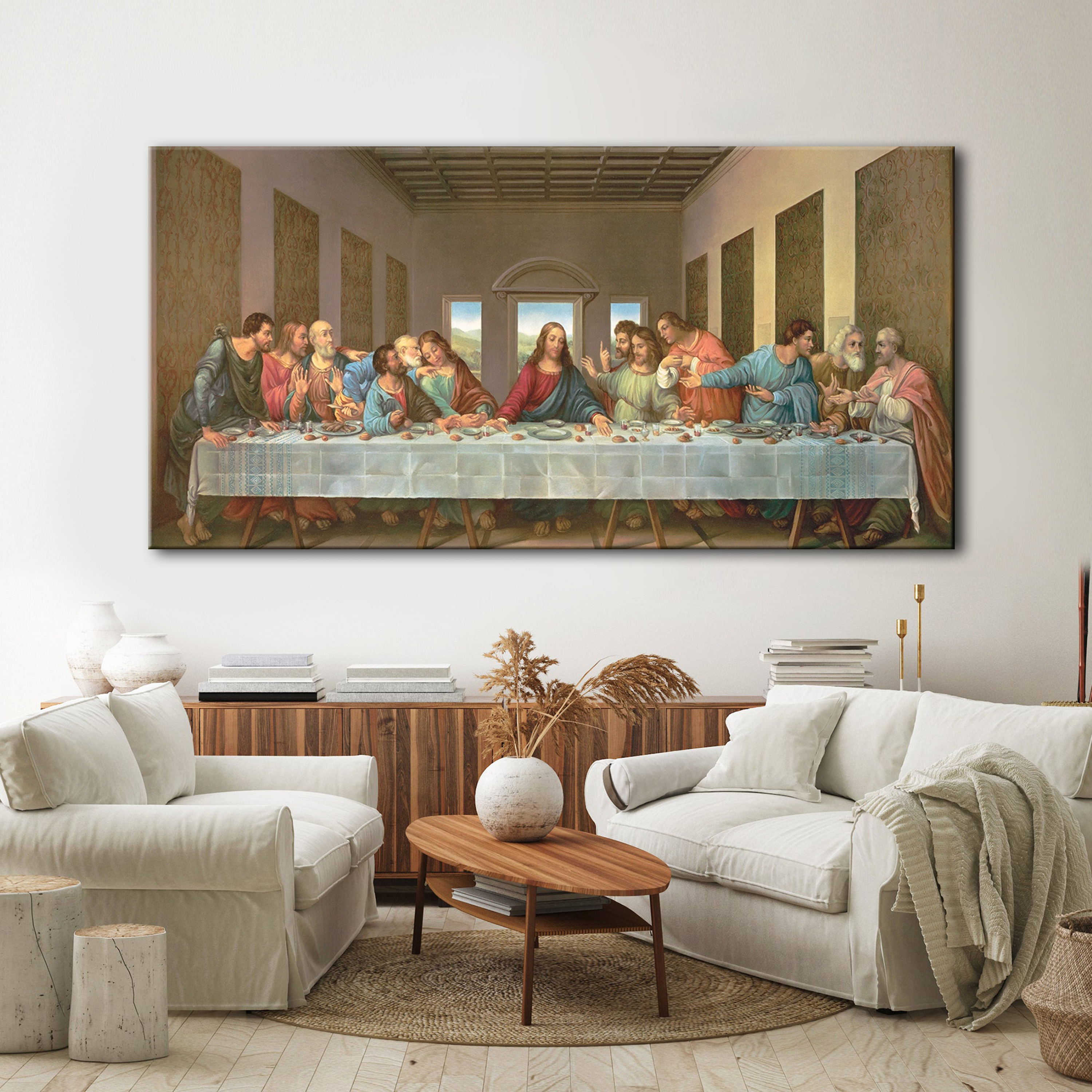 The Last Supper By Leonardo Da Vinci Canvas Wall Art