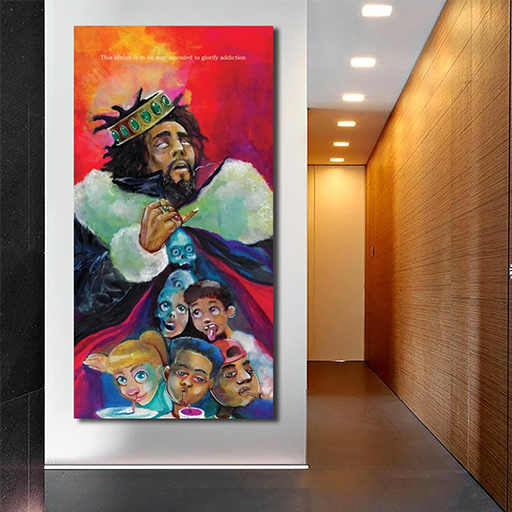 J. Cole KOD Album Cover Poster Canvas Wall Art
