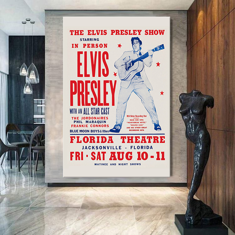 The Elvis Presley Show 1965 Florida Theatre Show Poster Canvas Wall Art