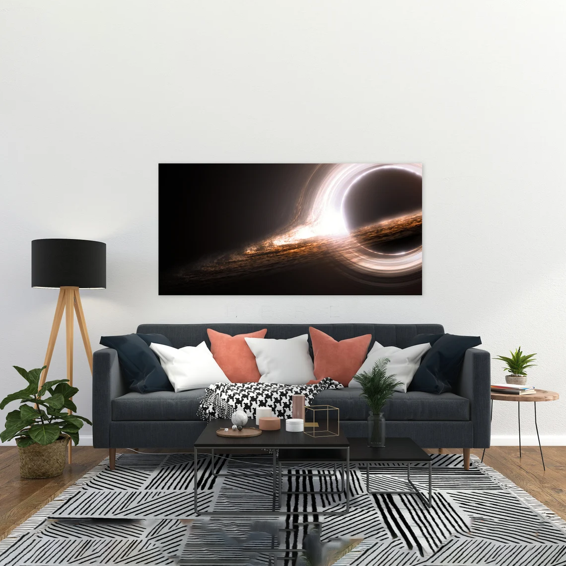 Interstellar Gargantua Black Hole Canvas Wall Art