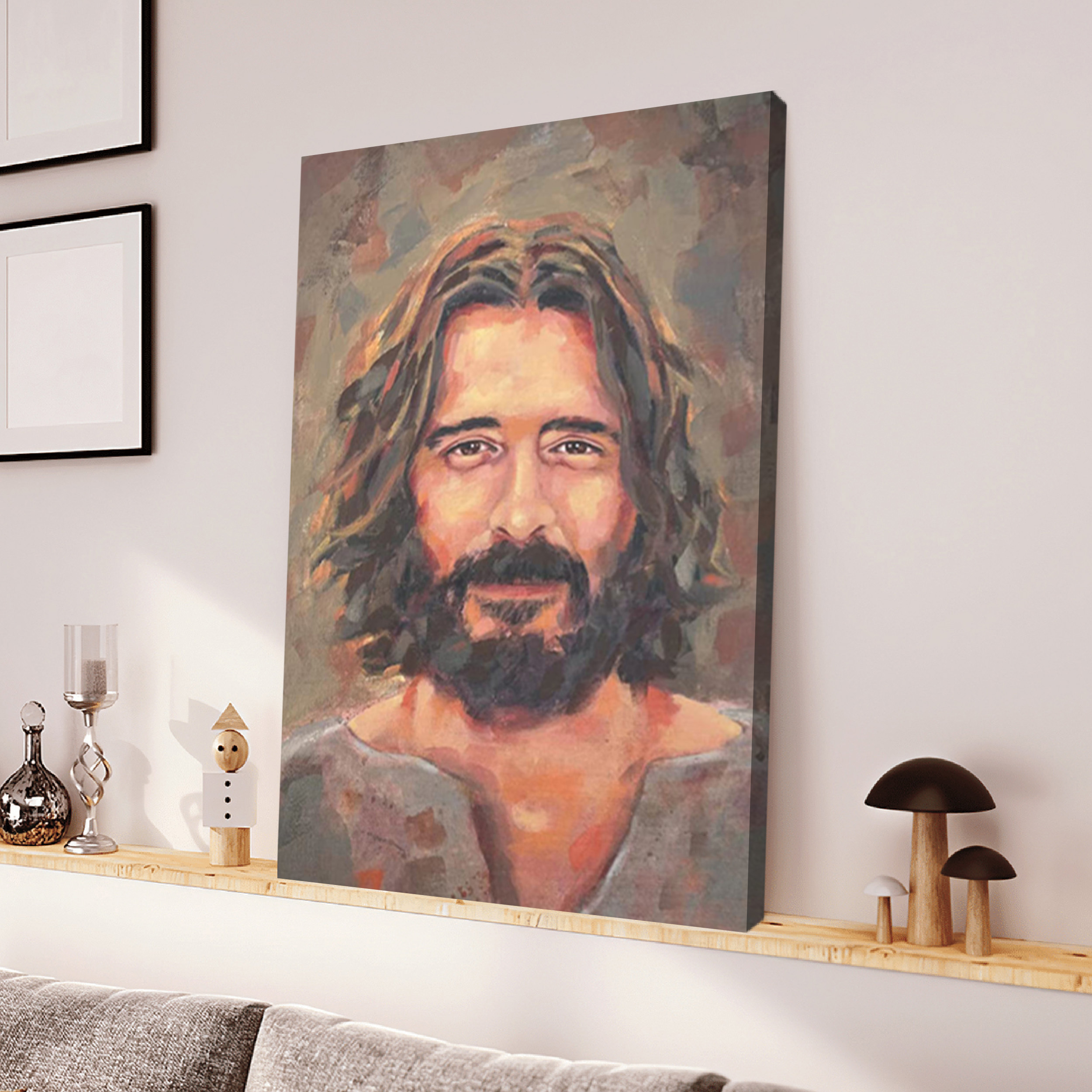 The Smiling Savior Jesus Christian Canvas Wall Art
