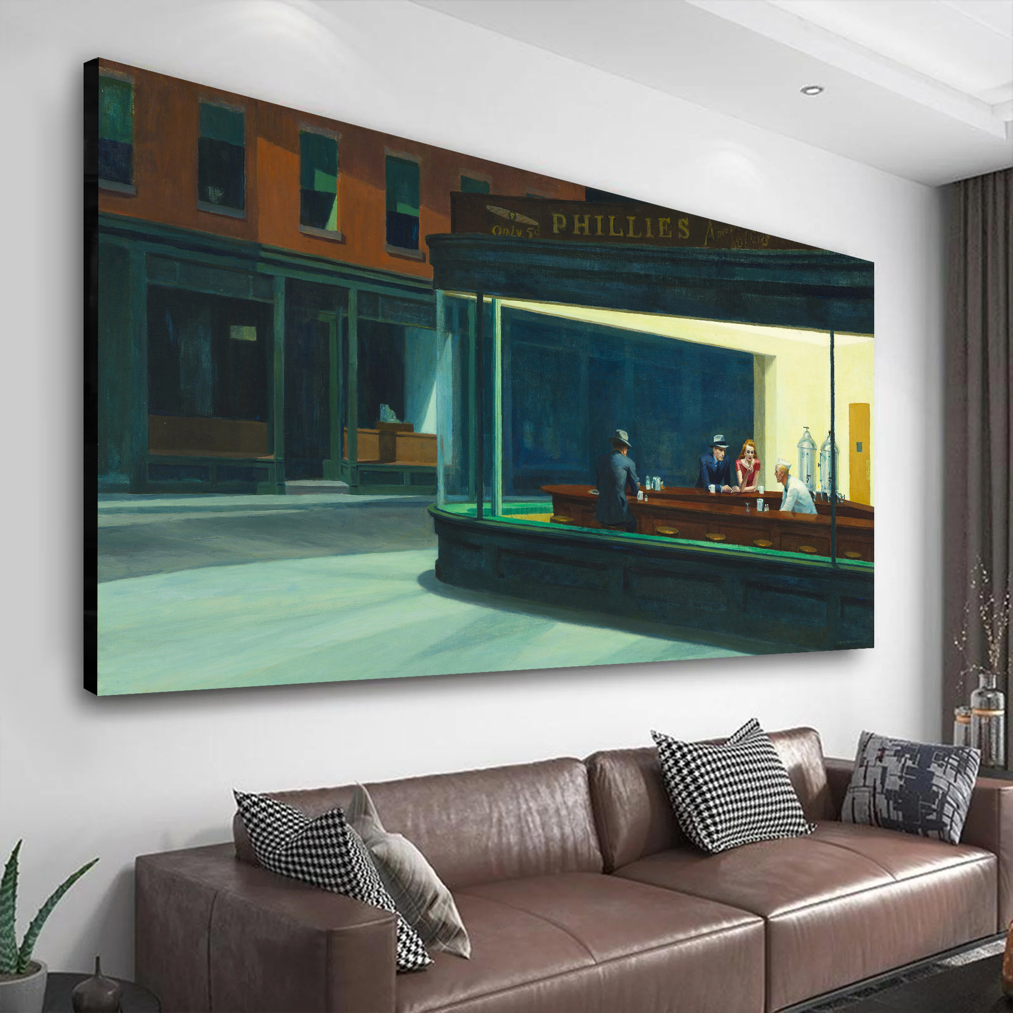 Nighthawks by Edward Hopper Canvas Wall Art