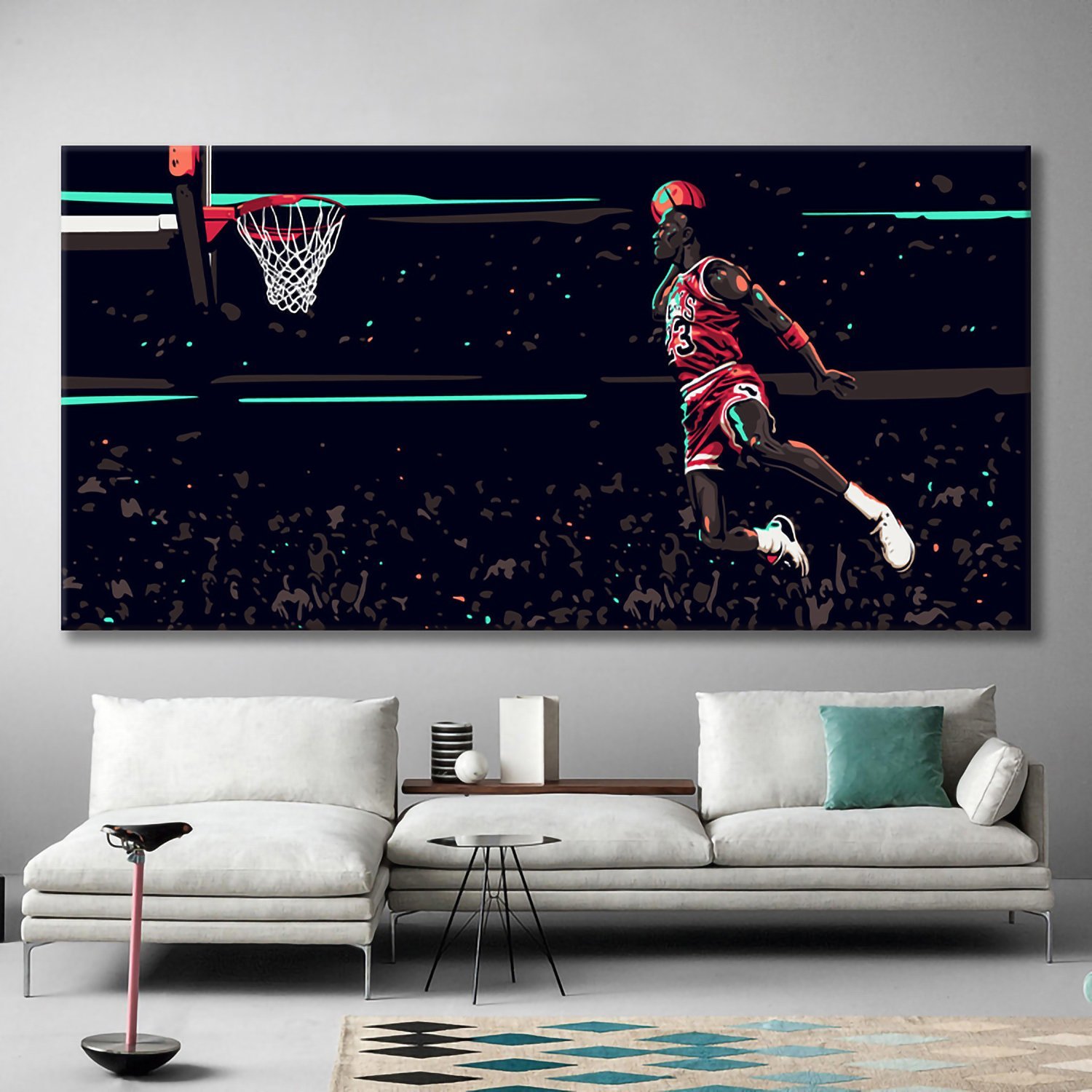 Michael Jordan Air Walk Dunk Canvas Wall Art