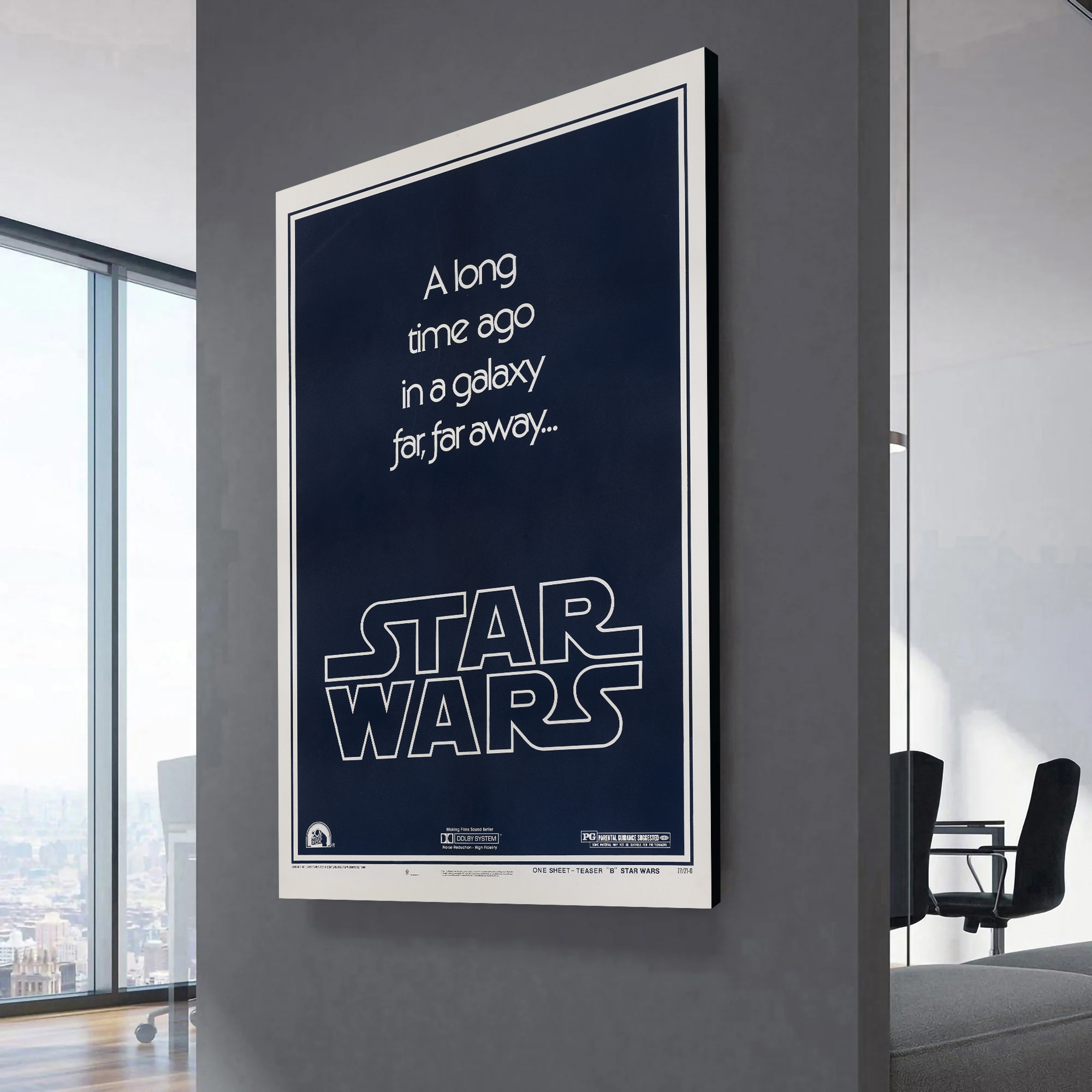 1977 Star Wars Episode IV Style B Canvas Wall Art
