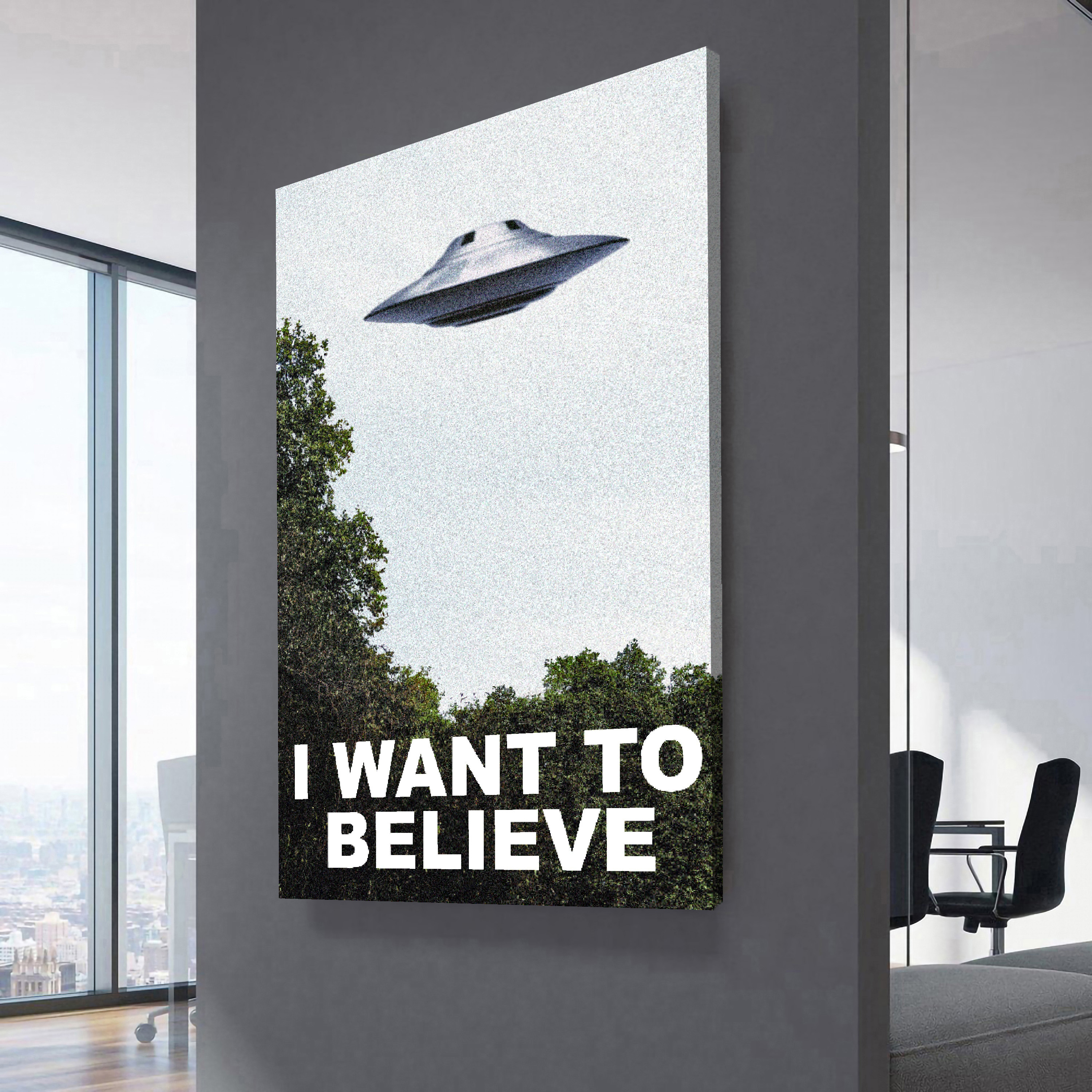 The X-Files: I Want to Believe UFO Canvas Wall Art