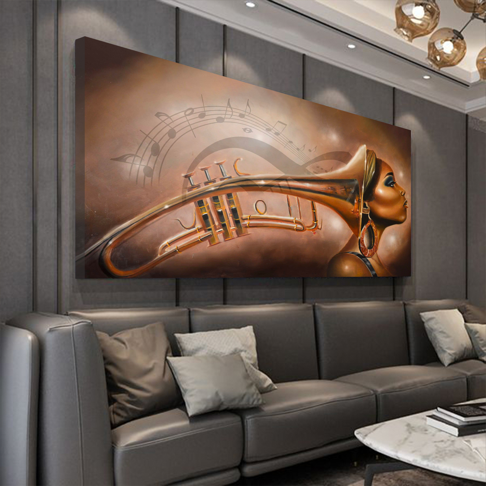 Abstract Saxophone ​Canvas Wall Art