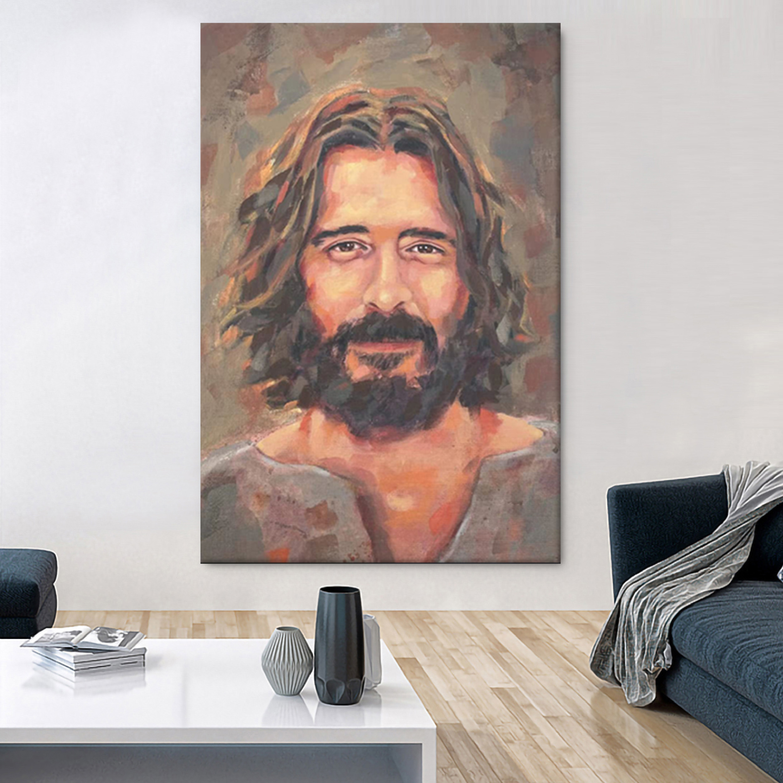 The Smiling Savior Jesus Christian Canvas Wall Art