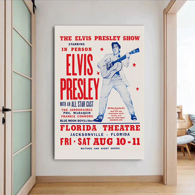 The Elvis Presley Show 1965 Florida Theatre Show Poster Canvas Wall Art