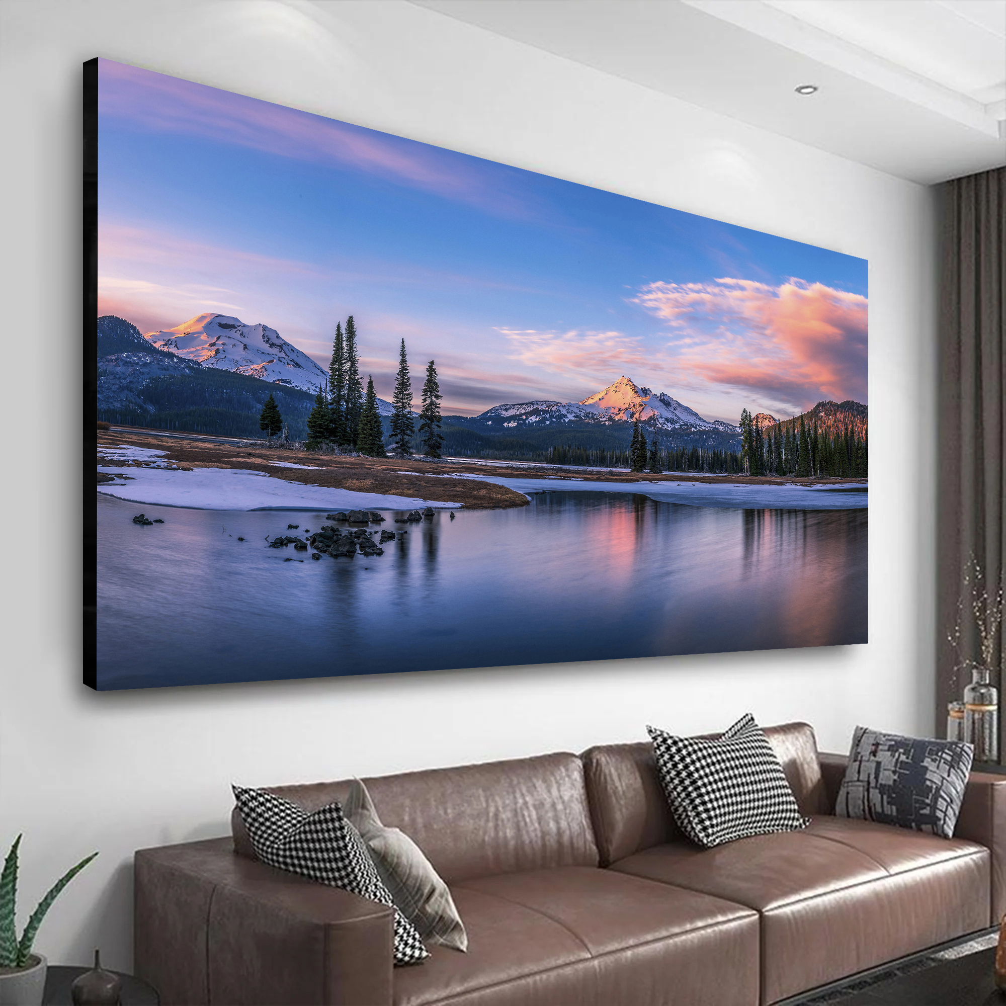 Oregon Broken Top from Sparks Lake landscape Canvas Wall Art