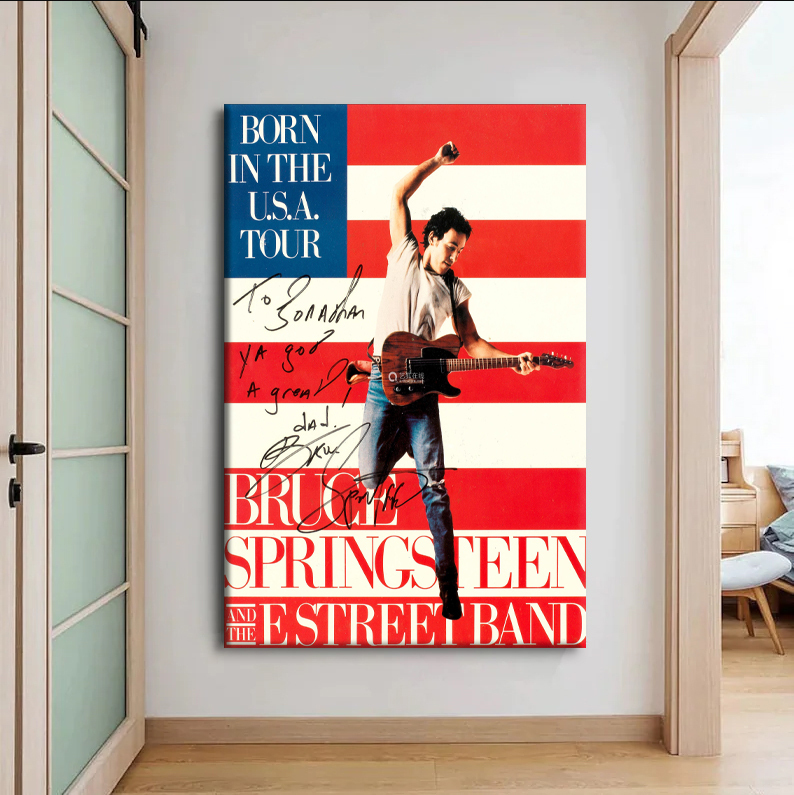 Bruce Springsteen Born in The USA Tour 1984 Canvas Wall Art