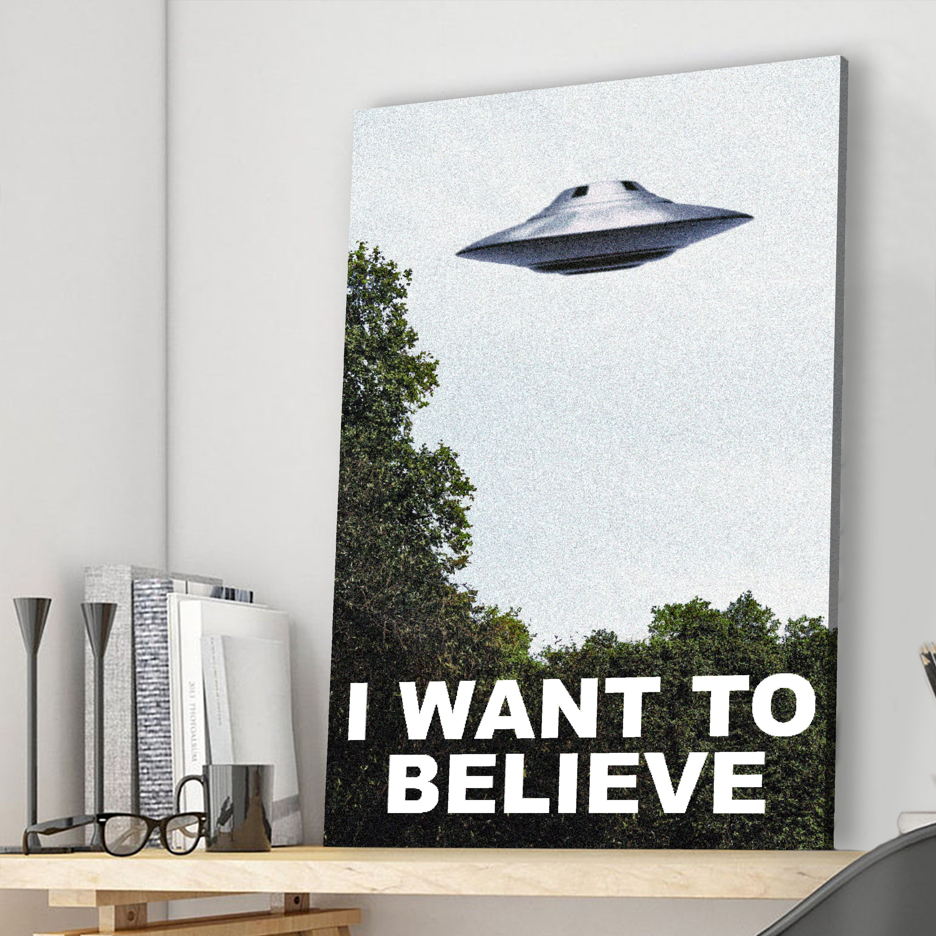 The X-Files: I Want to Believe UFO Canvas Wall Art