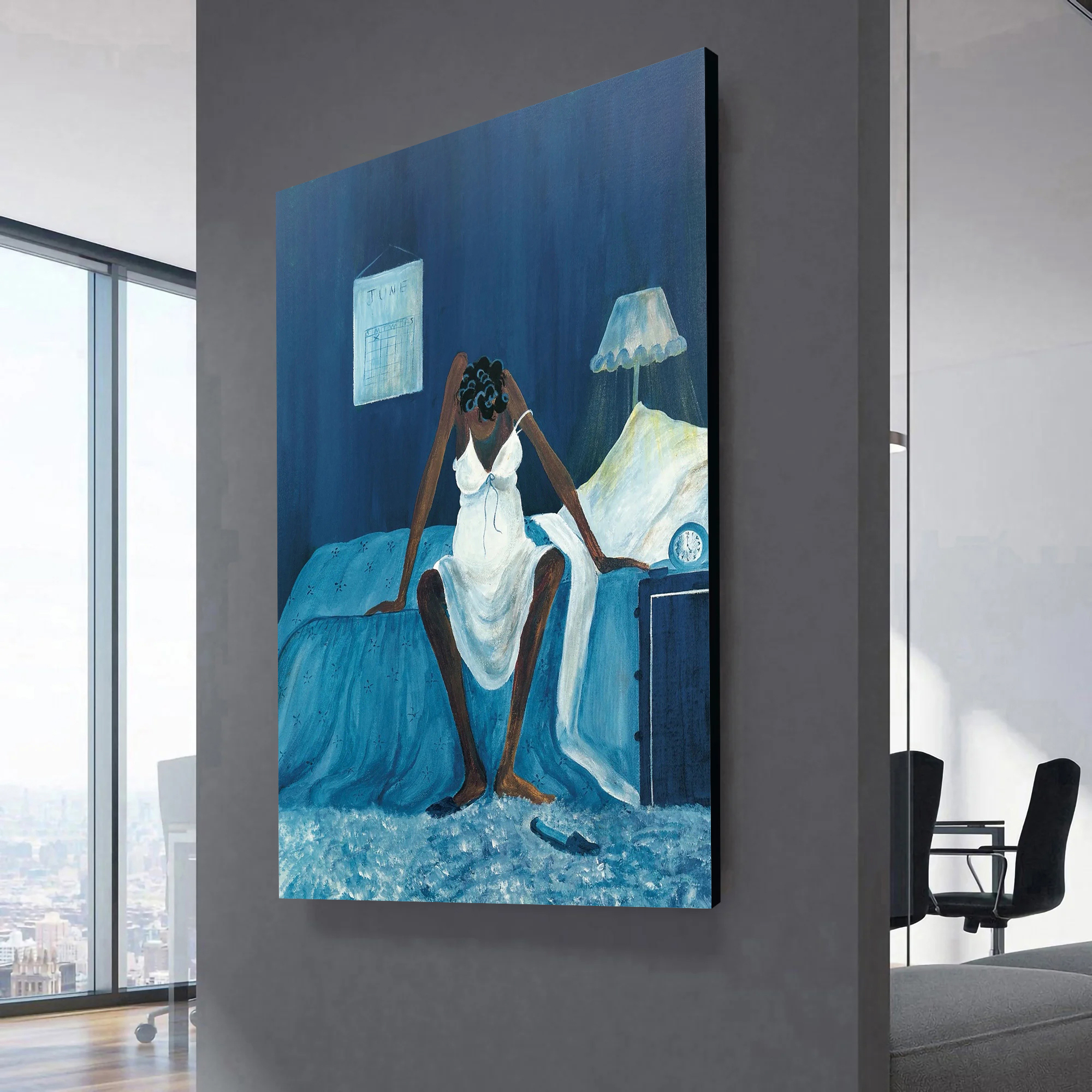 Blue Monday By Annie Lee Canvas Wall Art