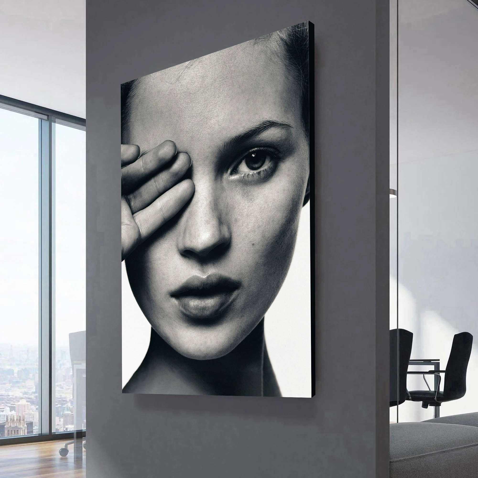 Kate Moss Blind Eye Canvas Wall Art