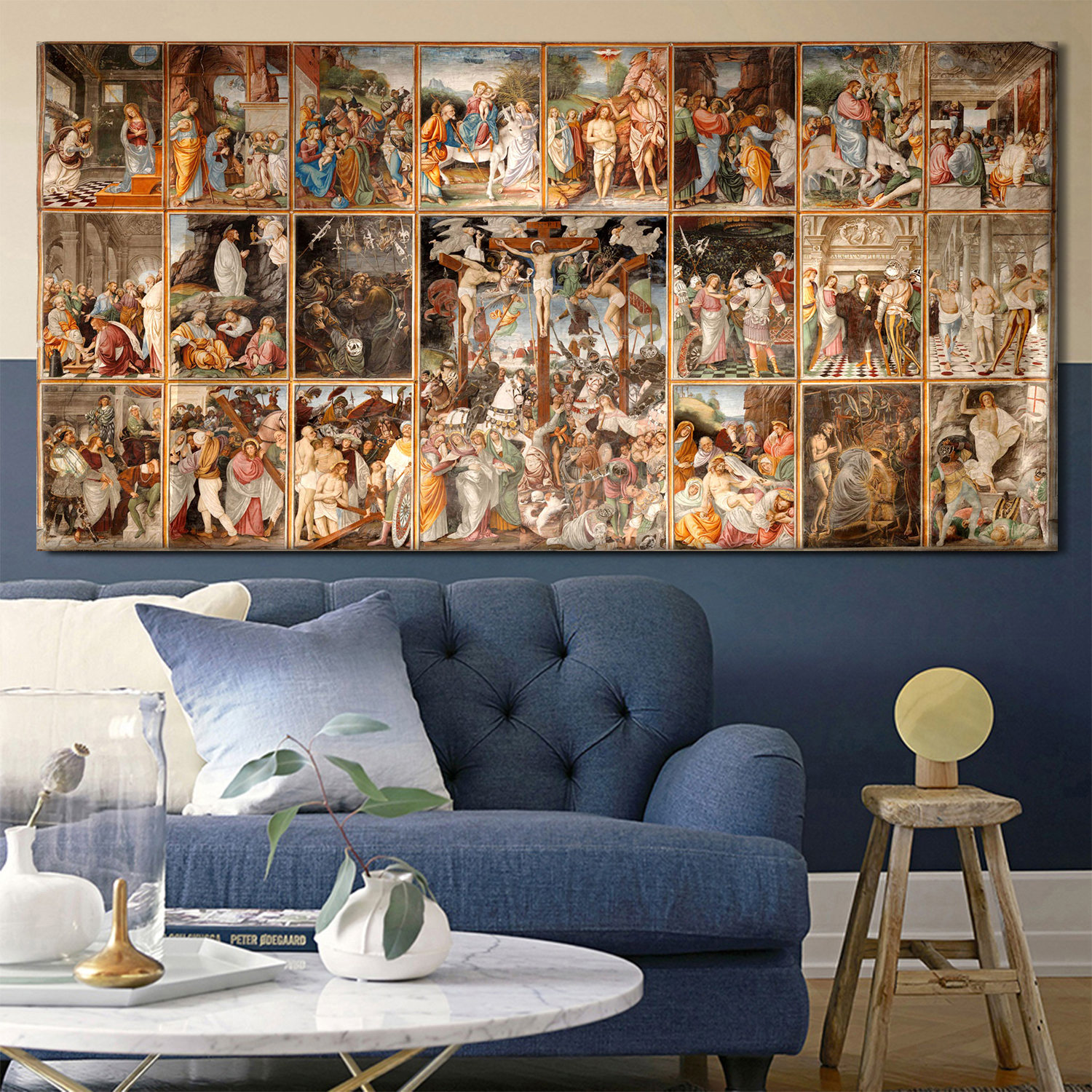Stories of life and passion of Christ by Gaudenzio Ferrari Canvas Wall Art